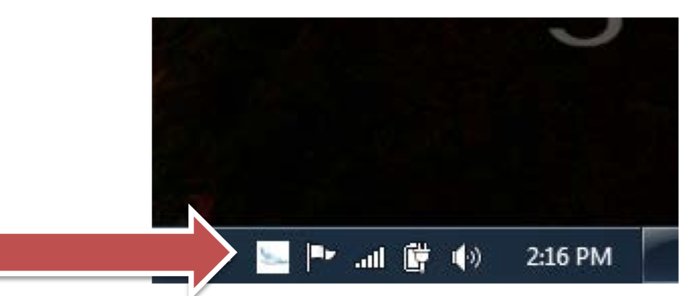 Windows system tray showing the MMV Sync icon