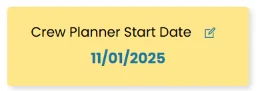 Crew Planner Activation Date Display (before)